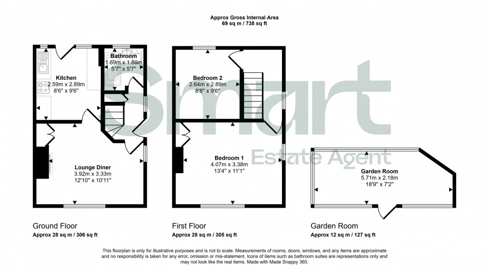 Floorplan for Hurst Avenue, Exeter