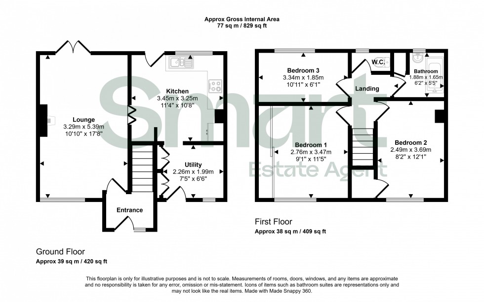 Floorplan for Hillyfield Road, Exeter