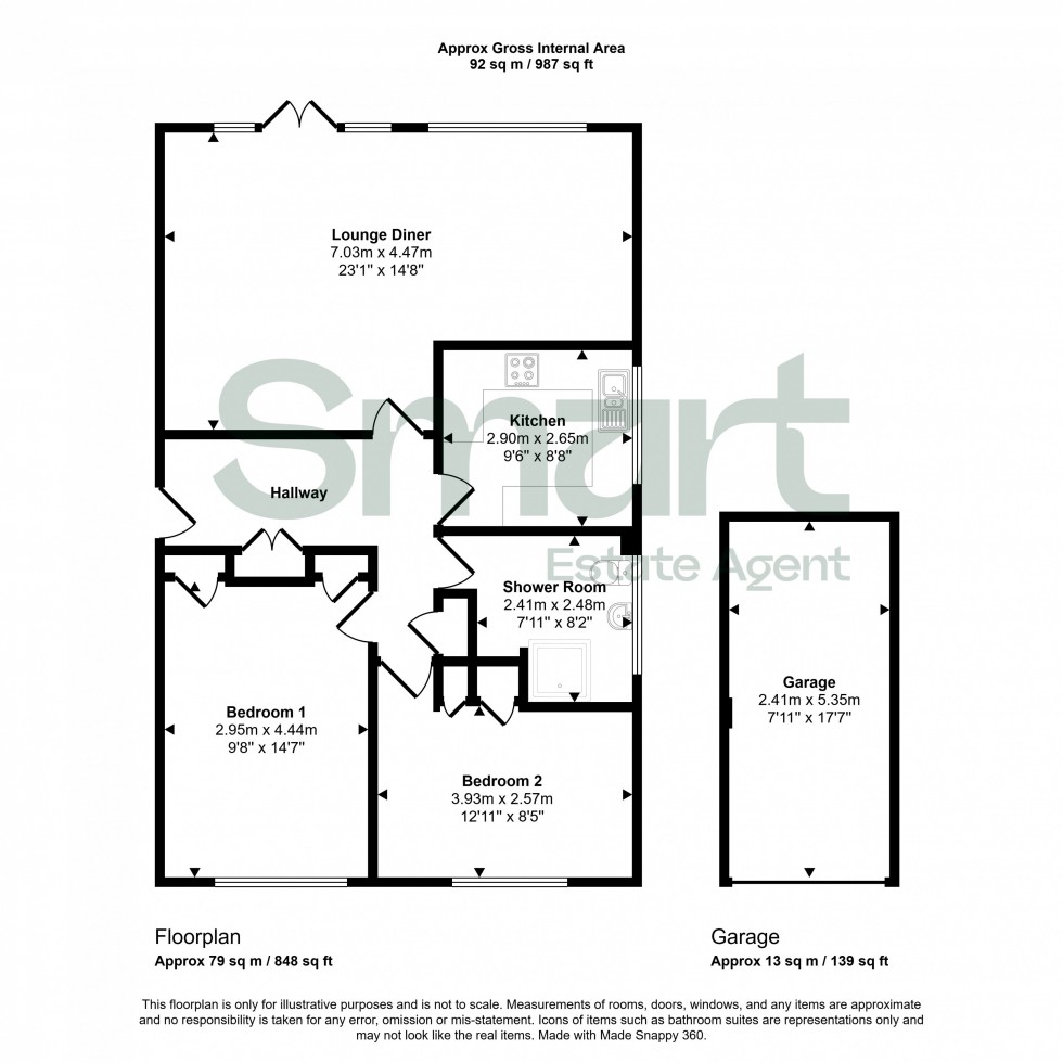 Floorplan for Lyndhurst Road, Exeter