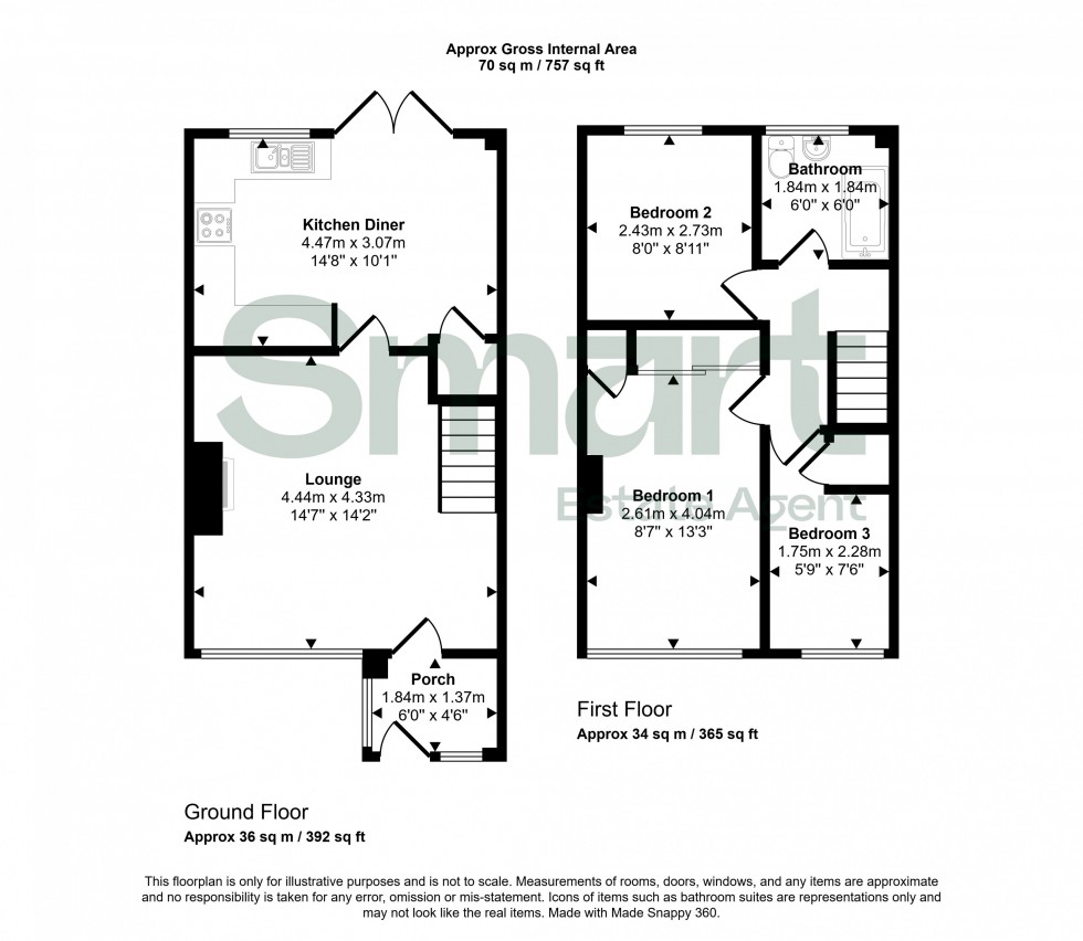 Floorplan for Spinney Close, Exeter