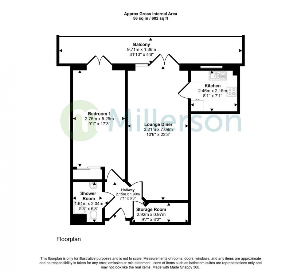 Floorplan for Narrowcliff, Newquay