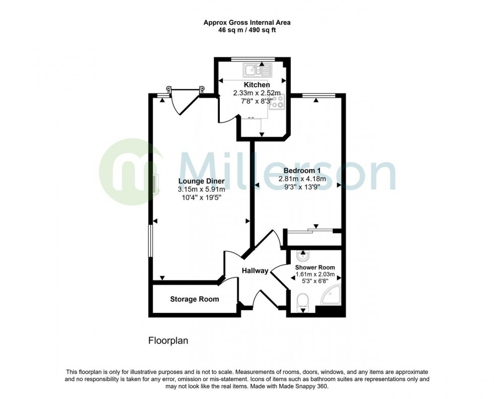 Floorplan for Narrowcliff, Newquay