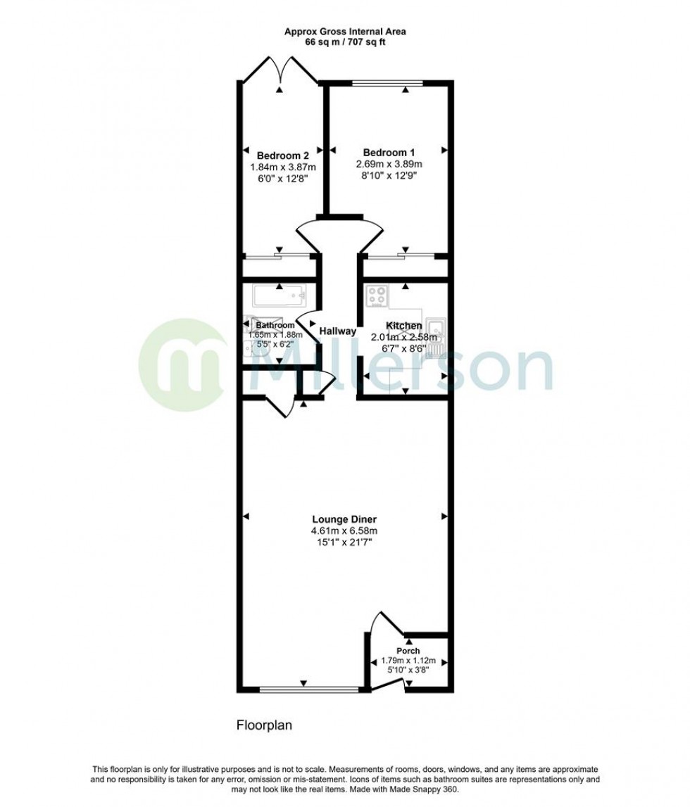 Floorplan for Mount Hawke,Truro,Cornwall