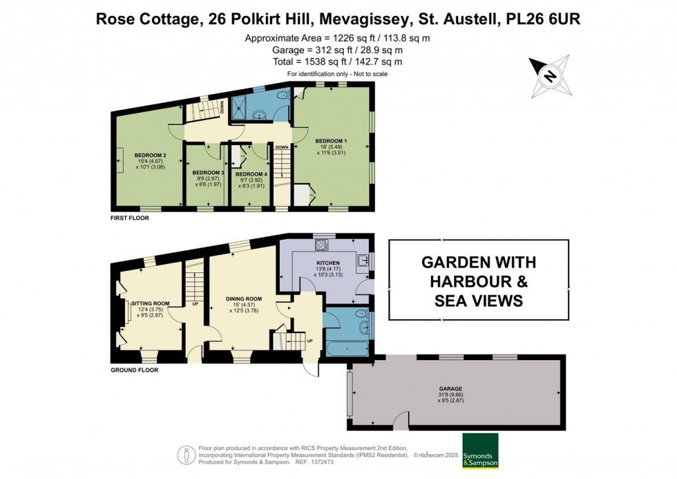 Floorplan for Polkirt Hill, Mevagissey, St. Austell
