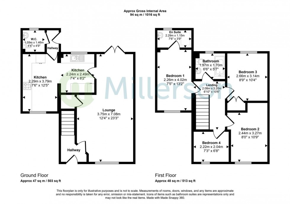 Floorplan for Larcombe Road, St. Austell