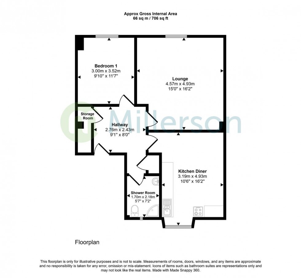 Floorplan for Lower Market Street, Penryn