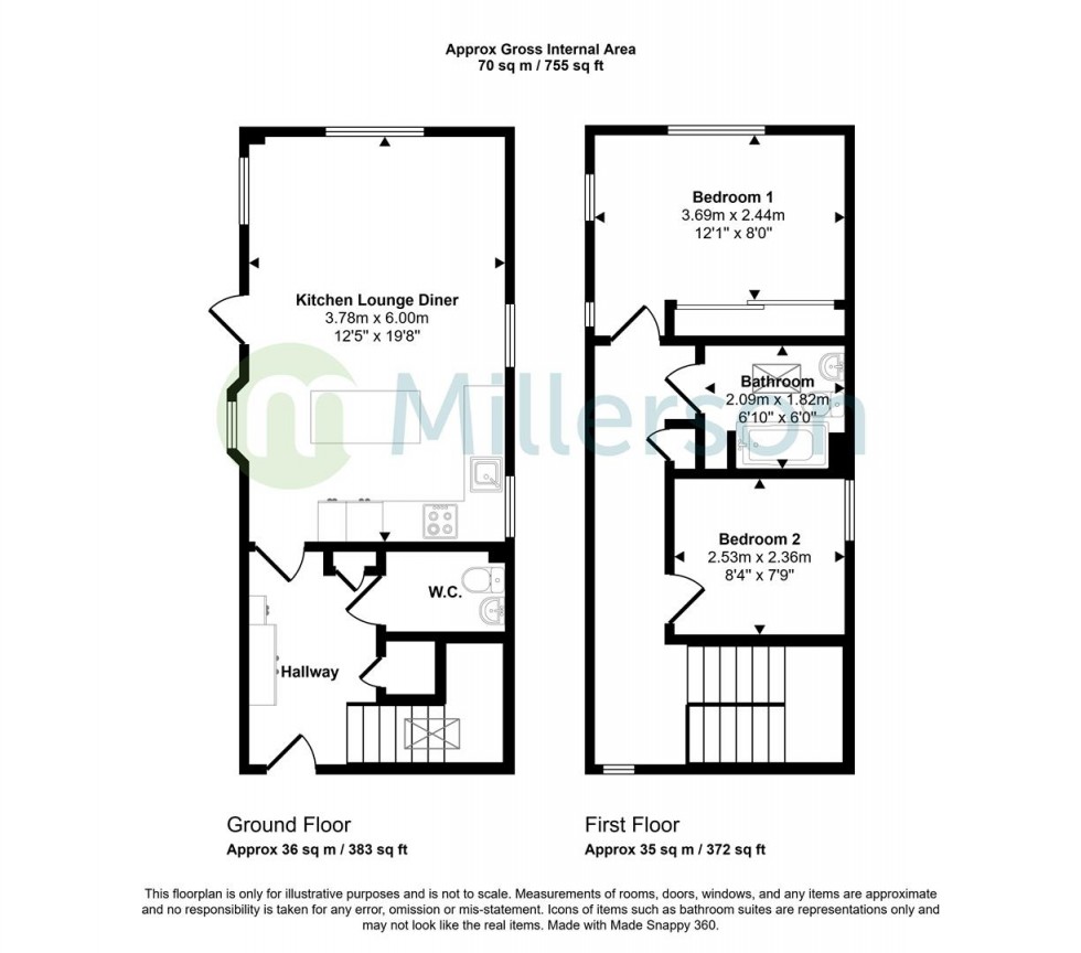 Floorplan for Manor Farm Road, Duporth, St. Austell