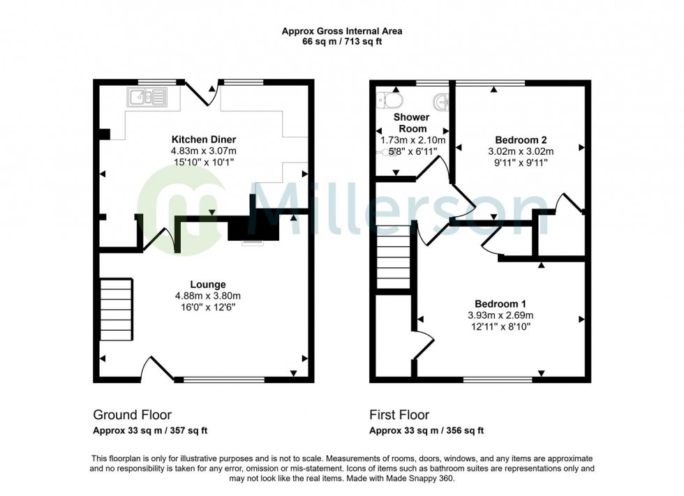 Floorplan for Tedder Road, Penwithick, St. Austell