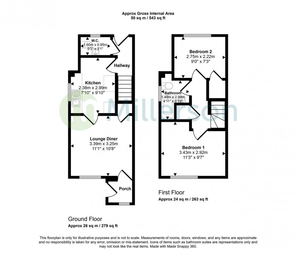 Floorplan for Tremayne Road, St. Austell