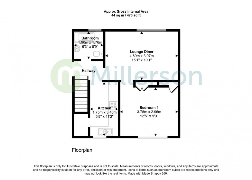 Floorplan for Porth Bean Road, Newquay