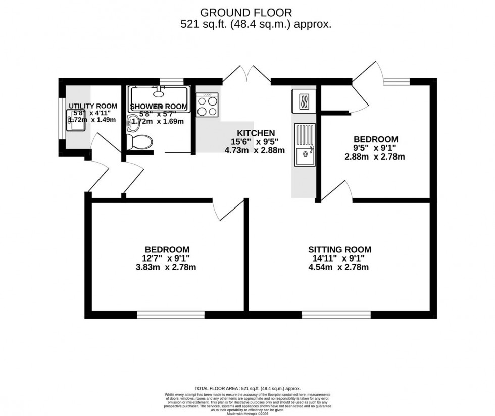 Floorplan for St. Keri Court, Egloskerry, Launceston