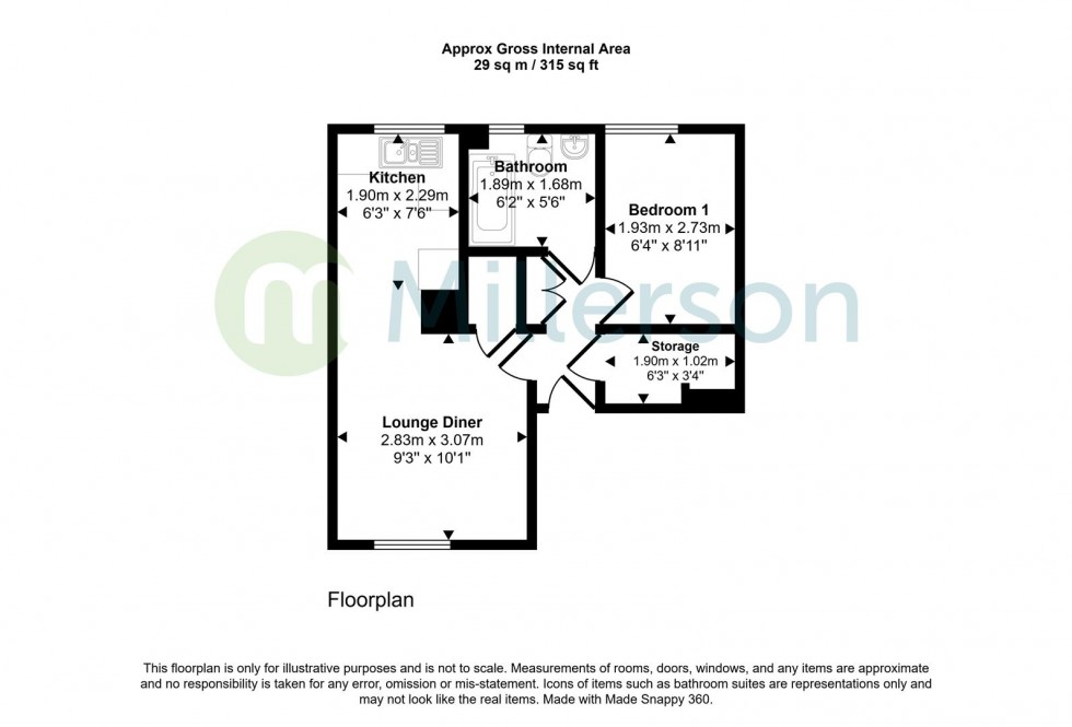 Floorplan for Medrose Street, Delabole