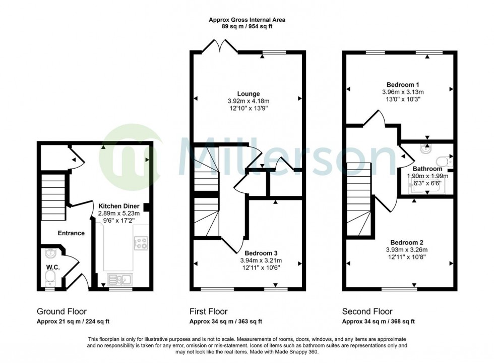 Floorplan for Austen Close, Par