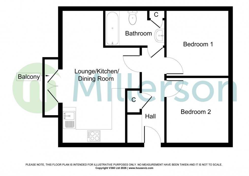 Floorplan for Windmill Hill,Launceston,Cornwall
