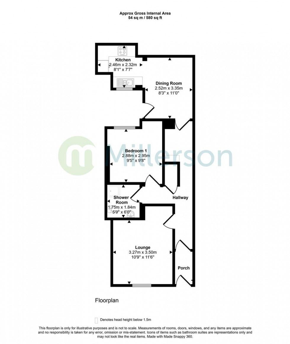 Floorplan for Berkeley Vale, Falmouth