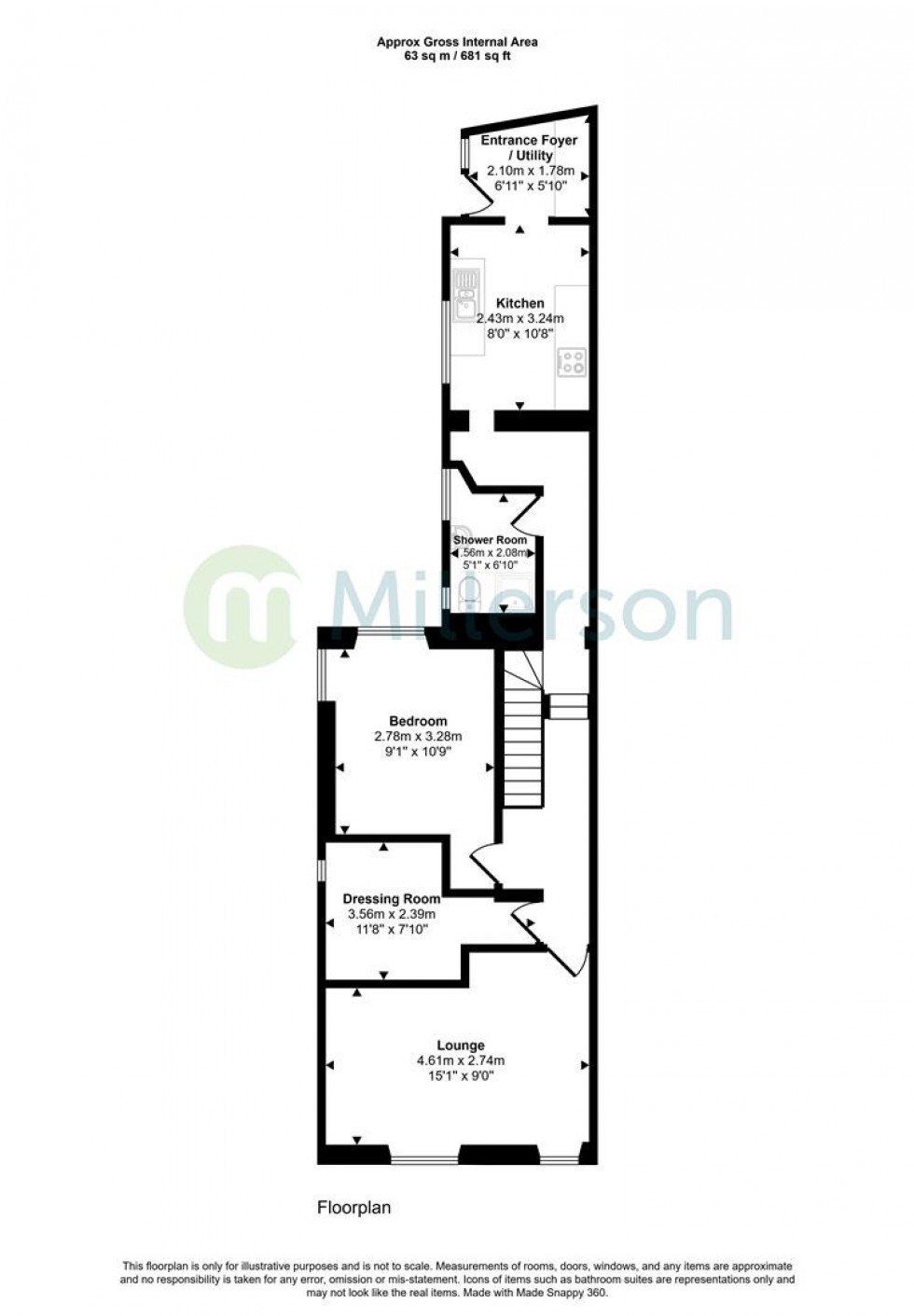 Floorplan for Berkeley Vale, Falmouth