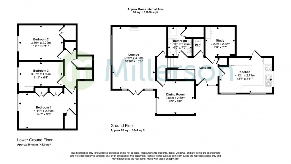 Floorplan for School Hill, Mevagissey, St. Austell