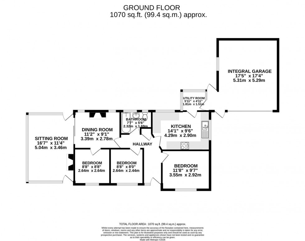 Floorplan for Caradon View, St. Cleer, Nr Liskeard