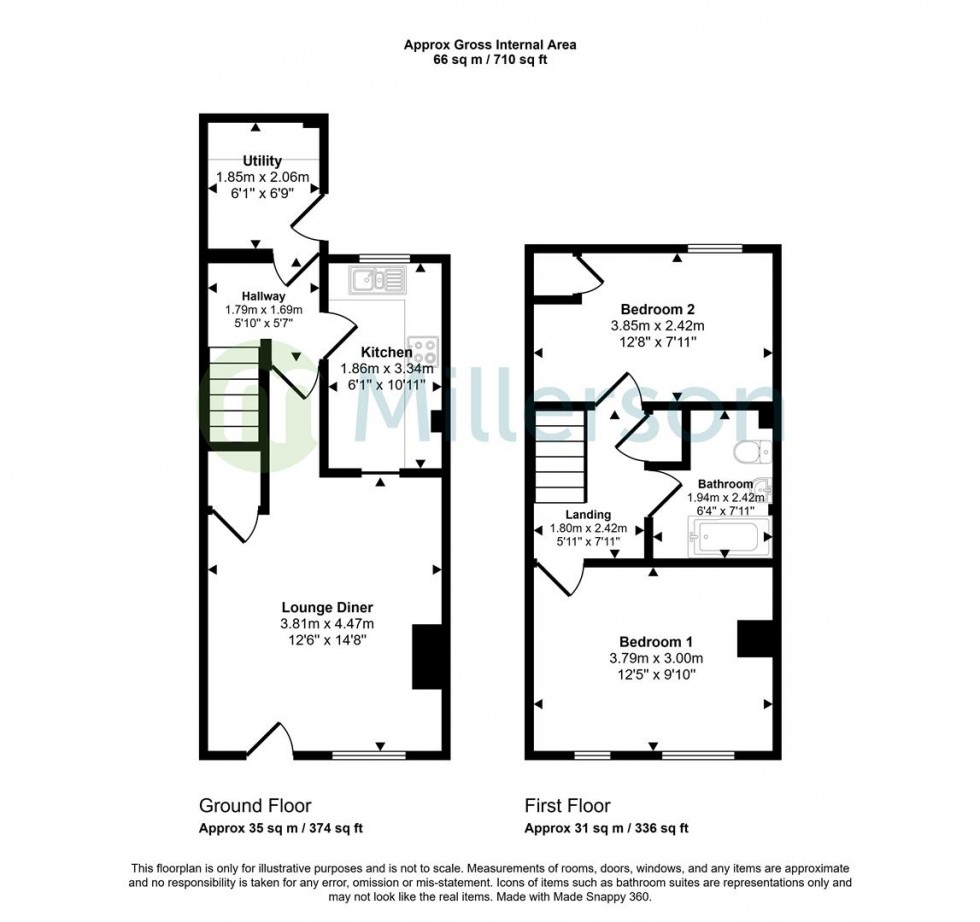 Floorplan for Trelawney Parc, St. Columb