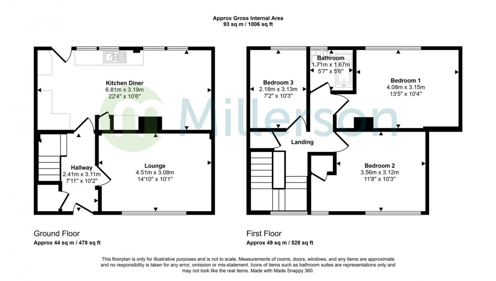 Floorplan for Chegwyns, Foxhole, St. Austell