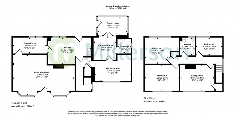 Floorplan for Park Road, Fowey