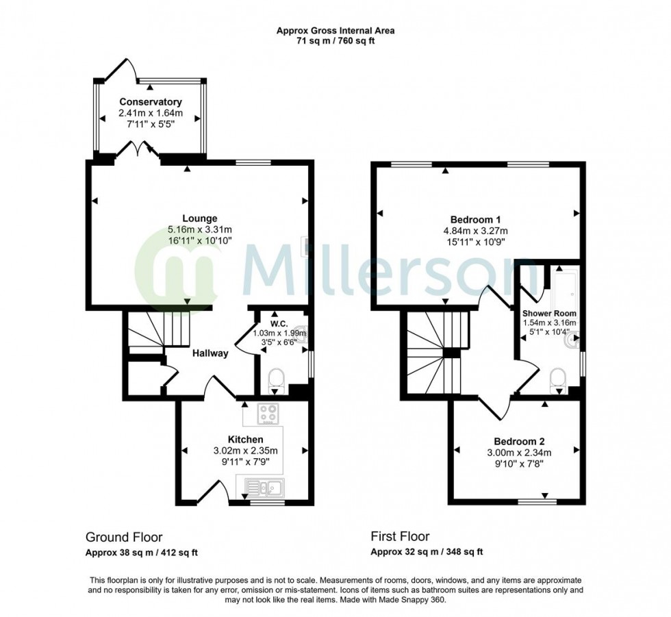 Floorplan for Grenville Road, Lostwithiel