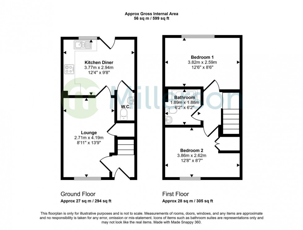 Floorplan for Mackerel Close, St. Austell