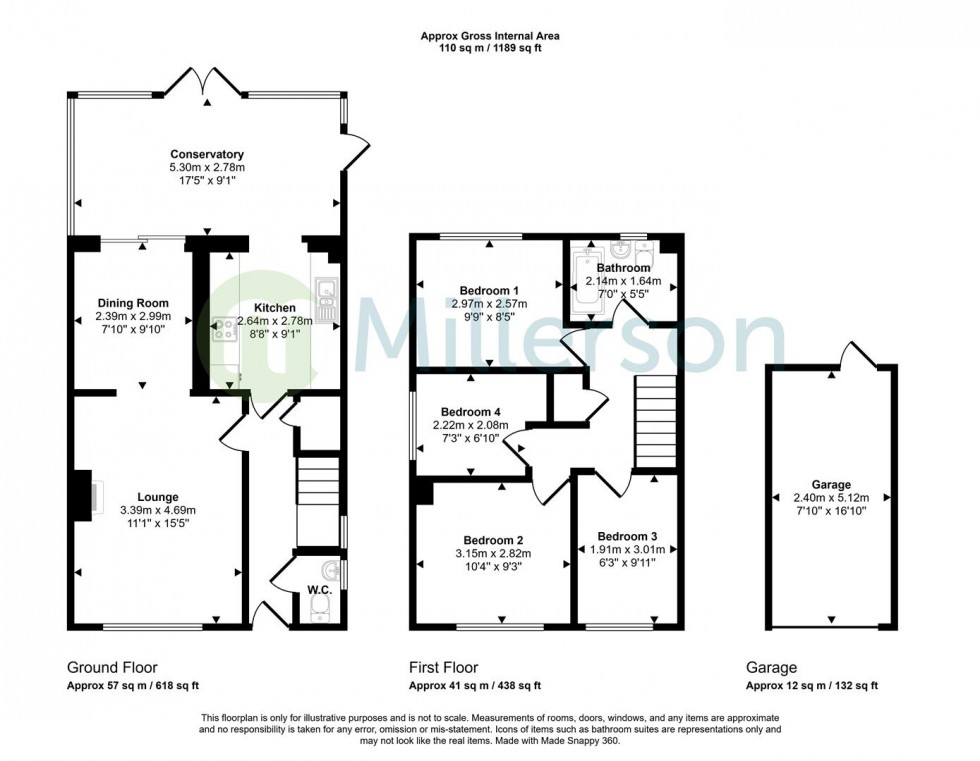 Floorplan for Mayfield Close, St. Austell