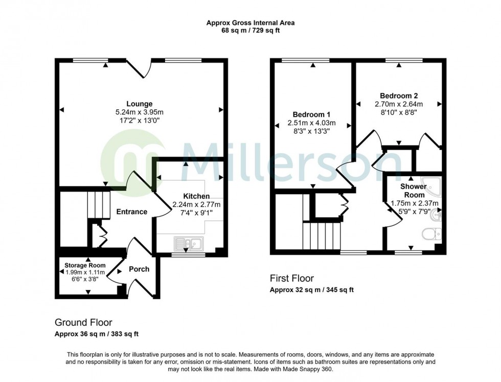 Floorplan for Reeds Way, Newquay