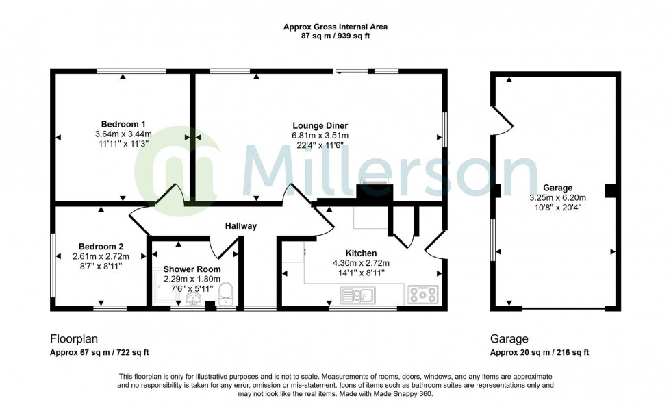 Floorplan for Parkwoon Close, Roche