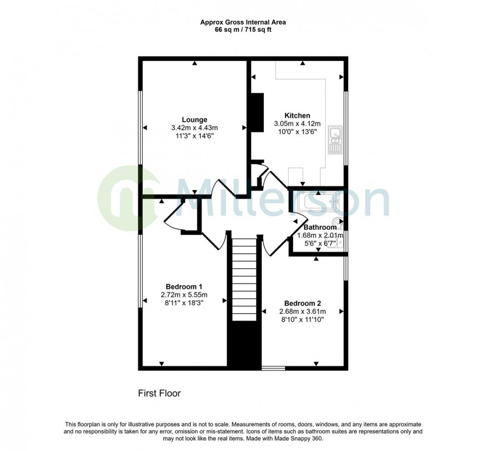 Floorplan for Penarwyn Road, St. Blazey, Par