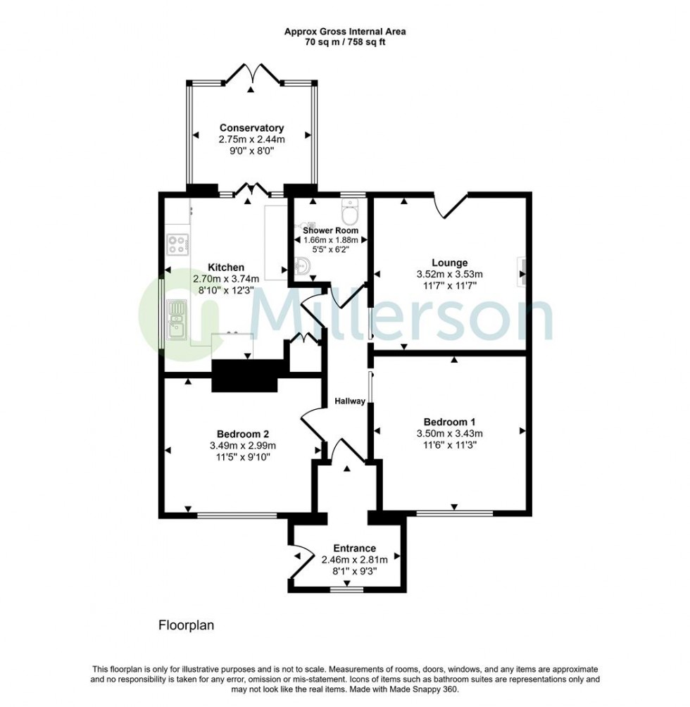 Floorplan for Bethel Road, St. Austell