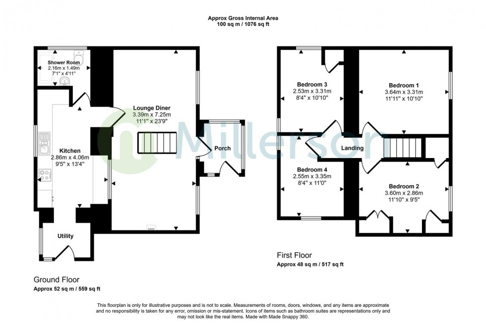 Floorplan for Tregonissey Road, St. Austell