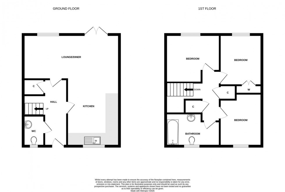Floorplan for Mowhay Meadow, Fraddon, St. Columb