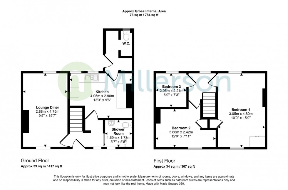 Floorplan for Stepaside, St. Stephen, St. Austell