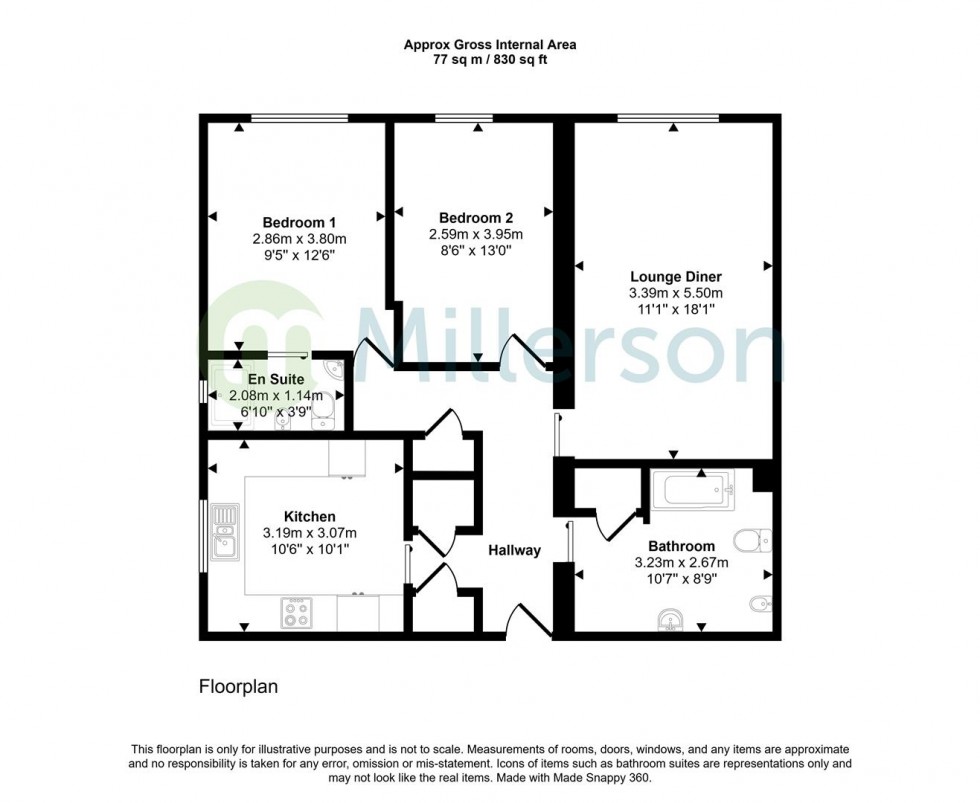 Floorplan for Trevarthian Road, St. Austell