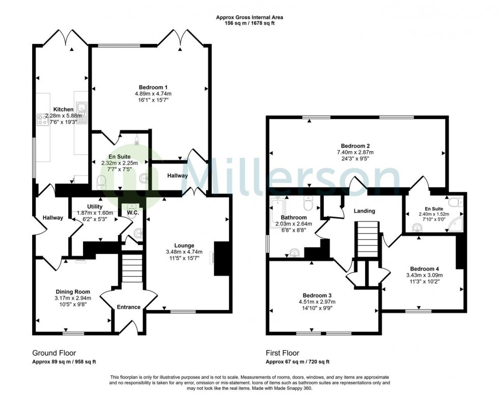Floorplan for Trelawney Road, St. Austell