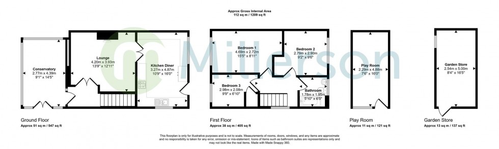 Floorplan for Hallane Road, St. Austell