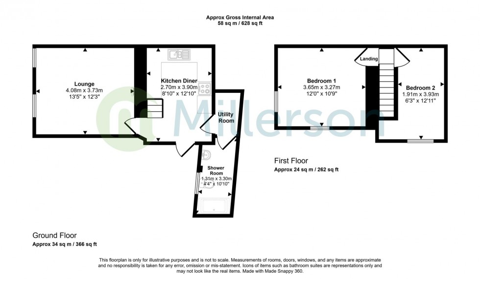 Floorplan for Cliff Street, Mevagissey, St. Austell