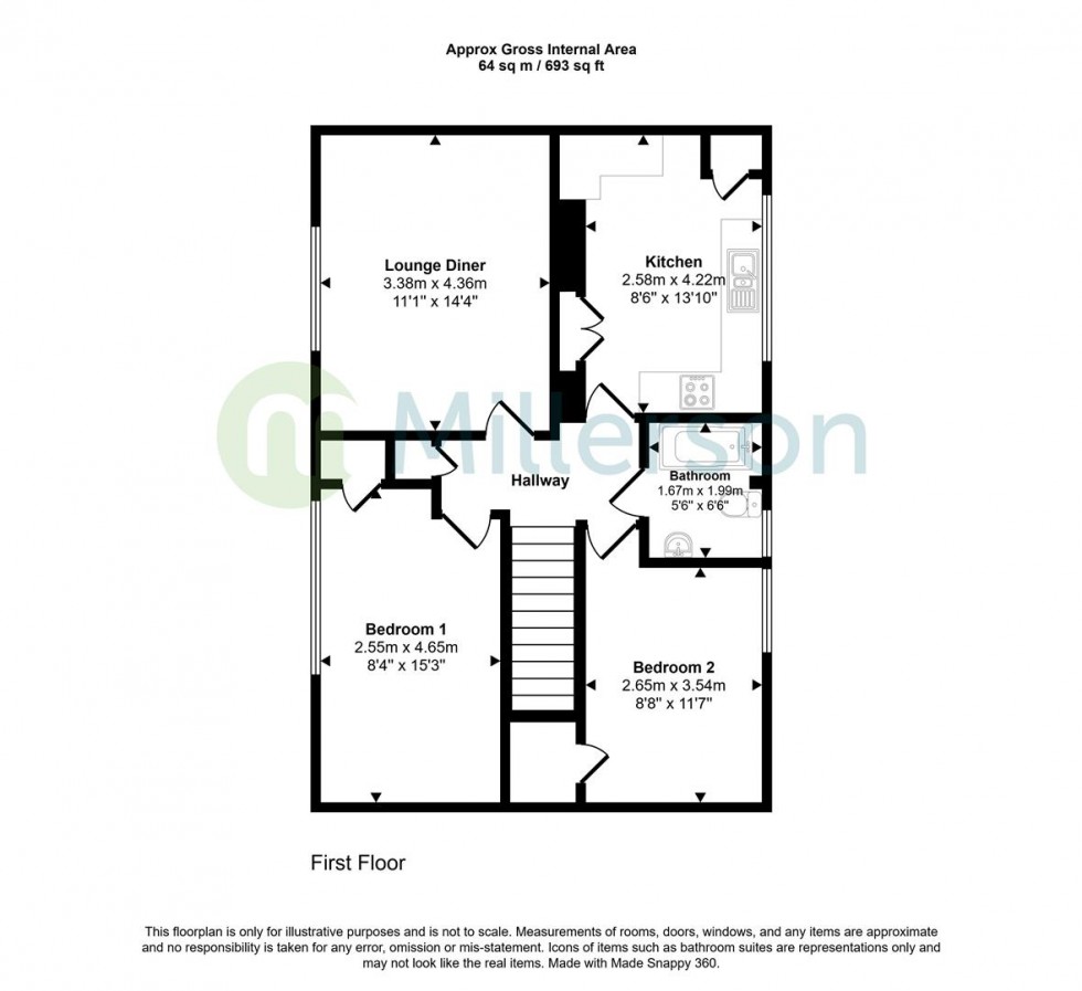 Floorplan for Montgomery Road, Penwithick, St. Austell