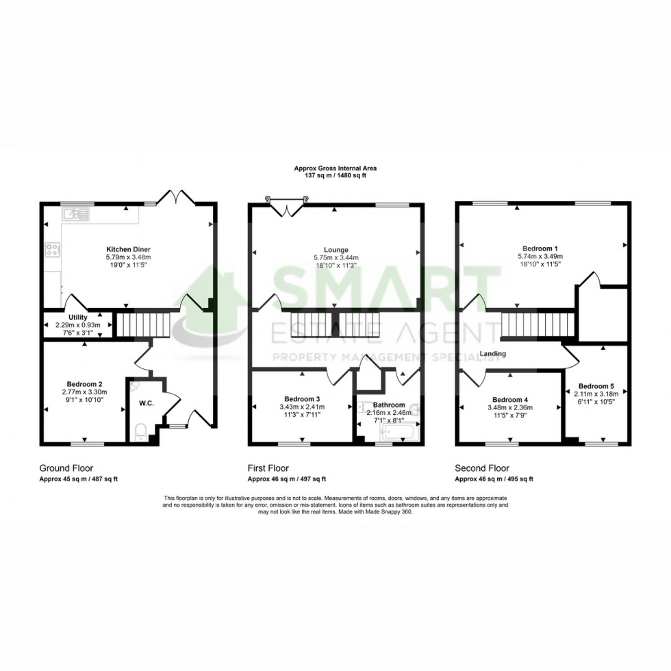 Floorplan for Sanford Place, Exeter, EX2