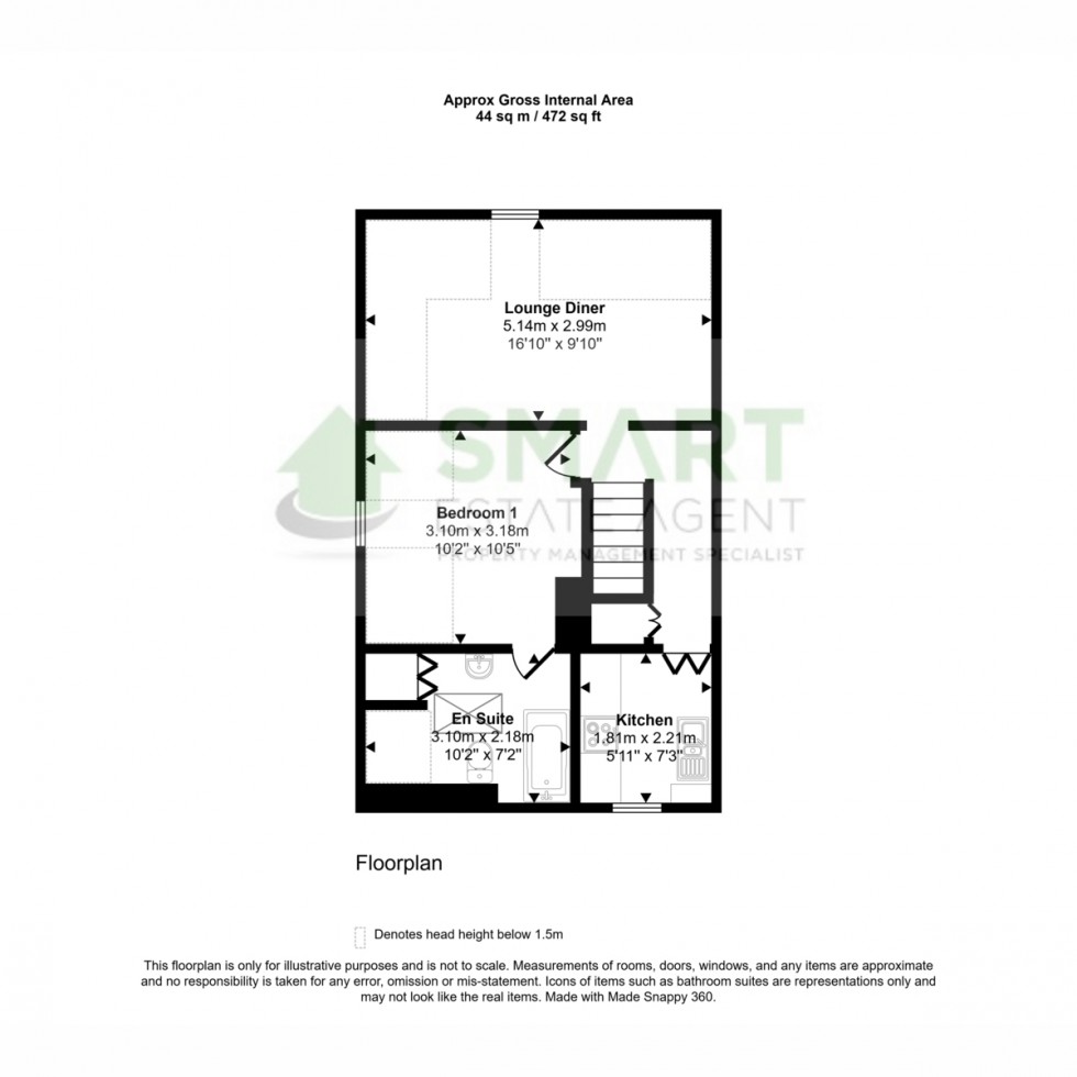 Floorplan for Melbourne Place, Exeter, EX2