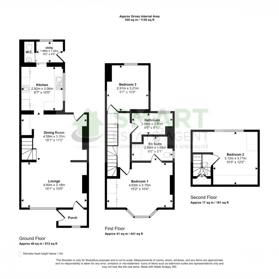 Floorplan for Powderham Road, Exeter, EX2