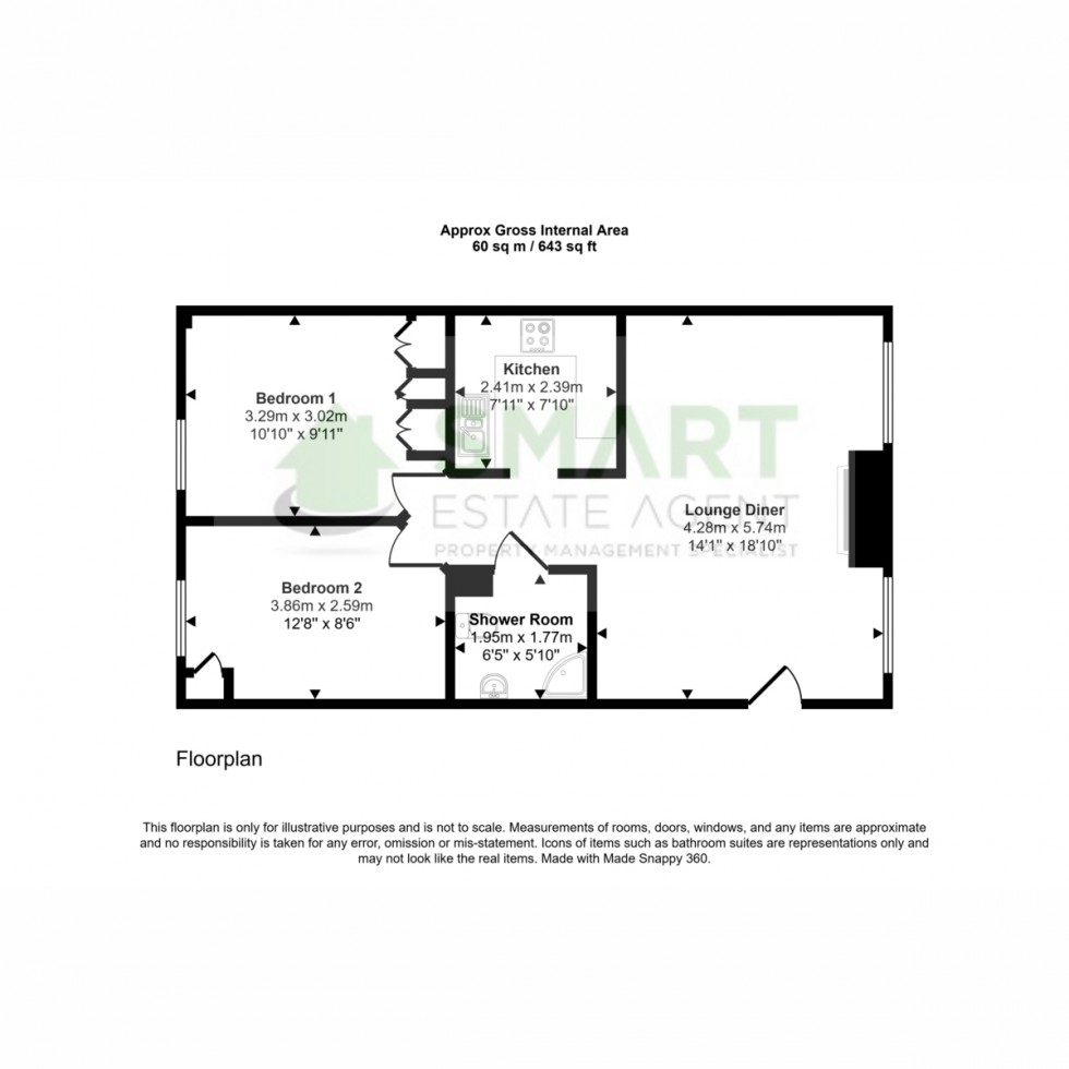 Floorplan for Old Mill Close, Exeter, EX2