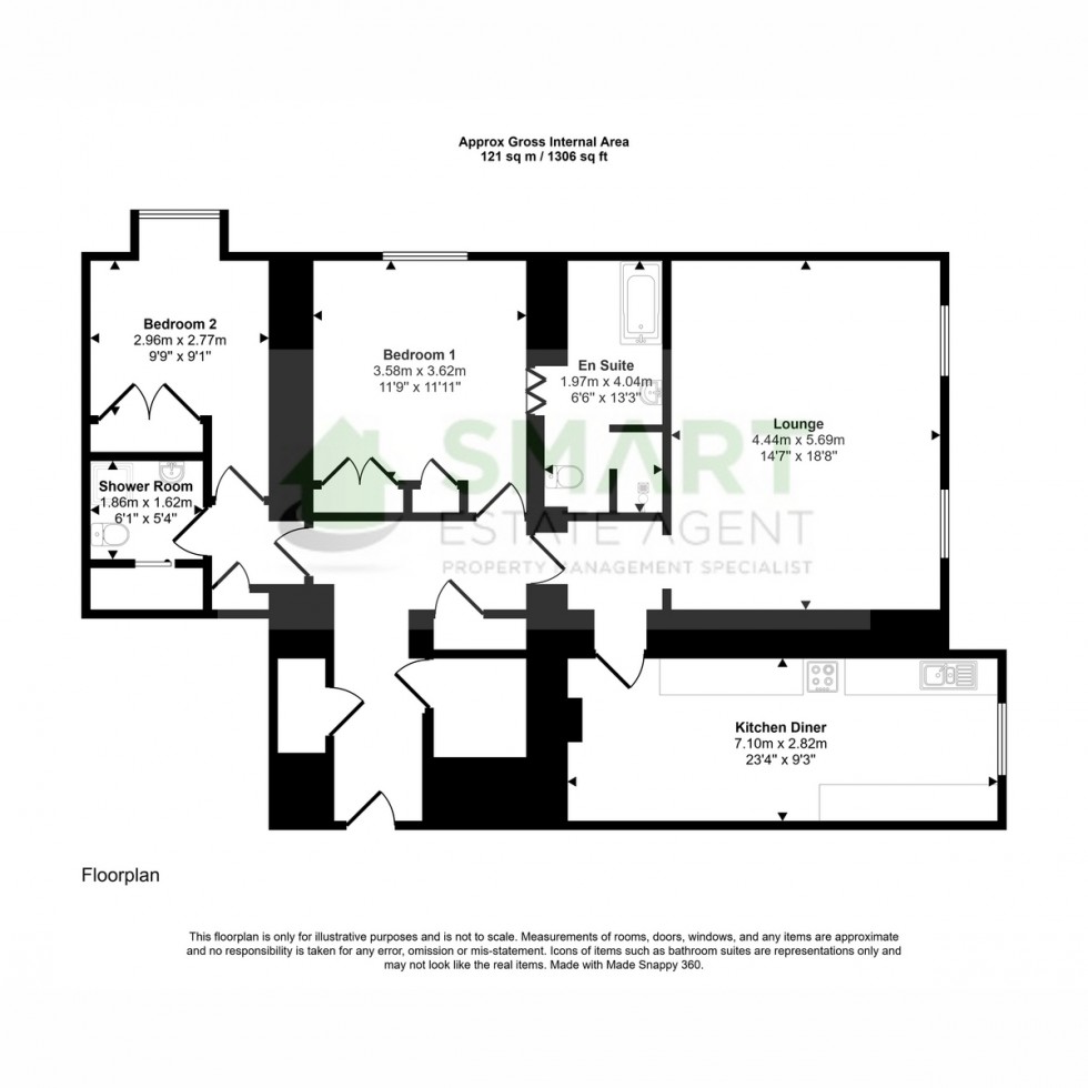 Floorplan for Farringdon House, Exeter, EX5