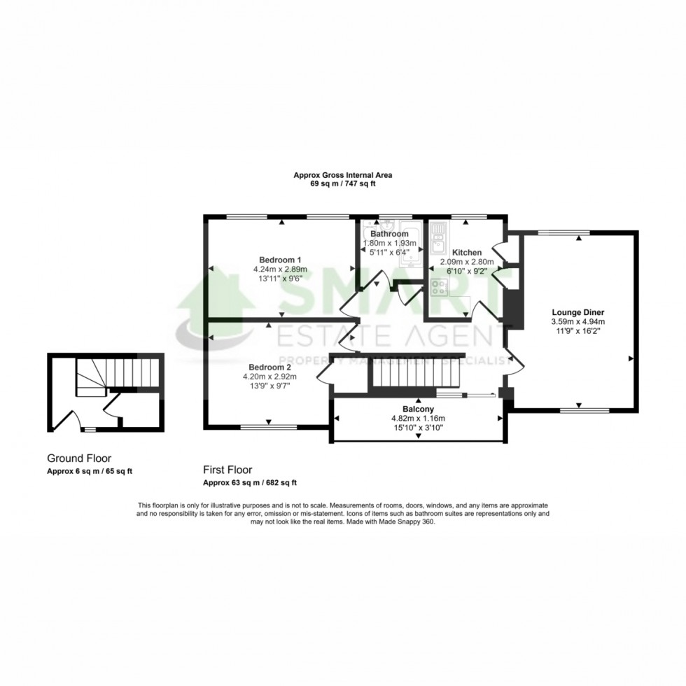 Floorplan for Hillyfield Road, Exeter, EX1