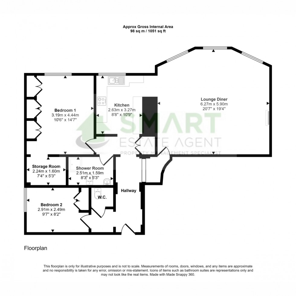 Floorplan for Trehill House, Exeter, EX6