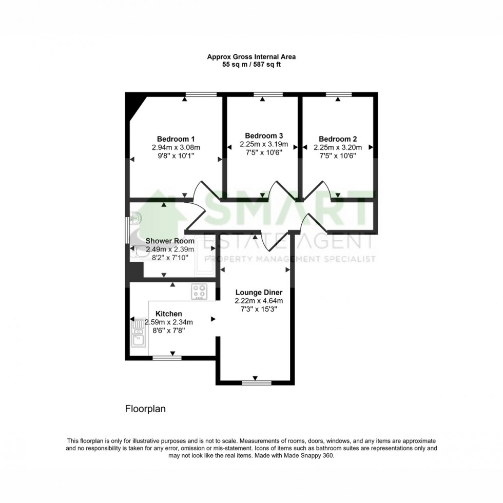 Floorplan for Mount Pleasant Road, Exeter, EX4