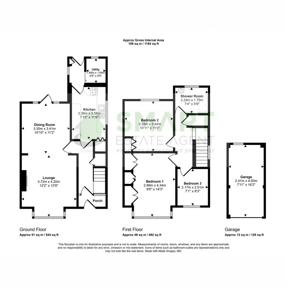 Floorplan for Feltrim Avenue, Exeter, EX2