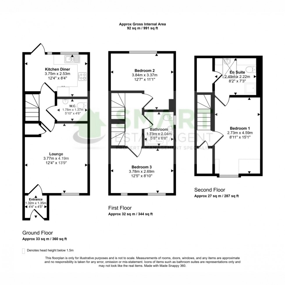 Floorplan for Strawberry Fields, Exeter, EX1